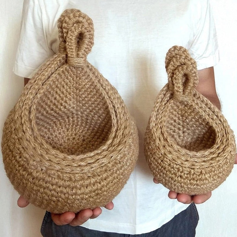 Rope Wall Hanging Storage Basket